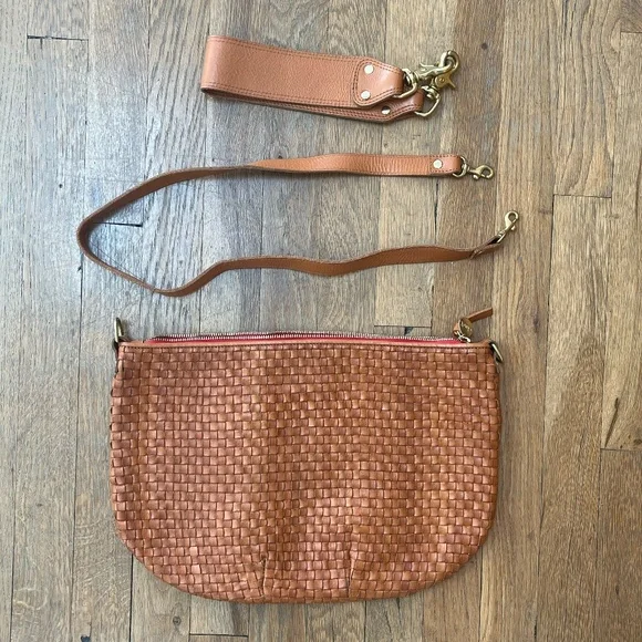 Clare V Bags Clare V Moyen Messenger Natural Woven Checker